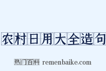 农村日用大全造句是什么意思的图片